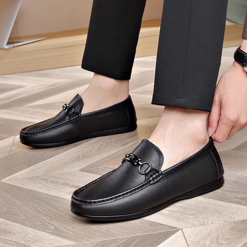 Лоферы мужские, нескользящая подошва, Business Style, Black UOPYNE — фото 2