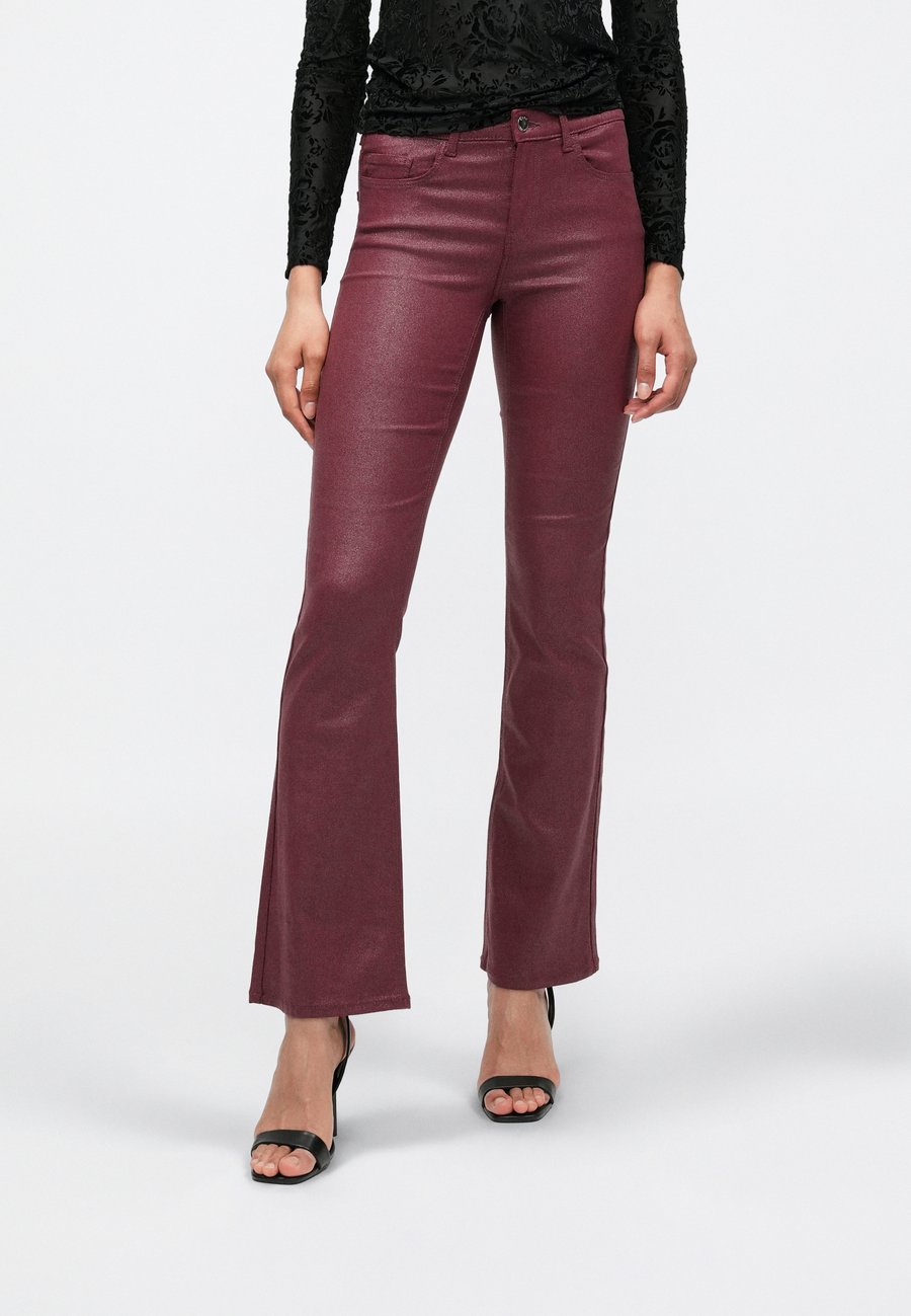 

Брюки ONLY ONLCLARE FLARED GLITTER PANT, Burgundy/Dark Red