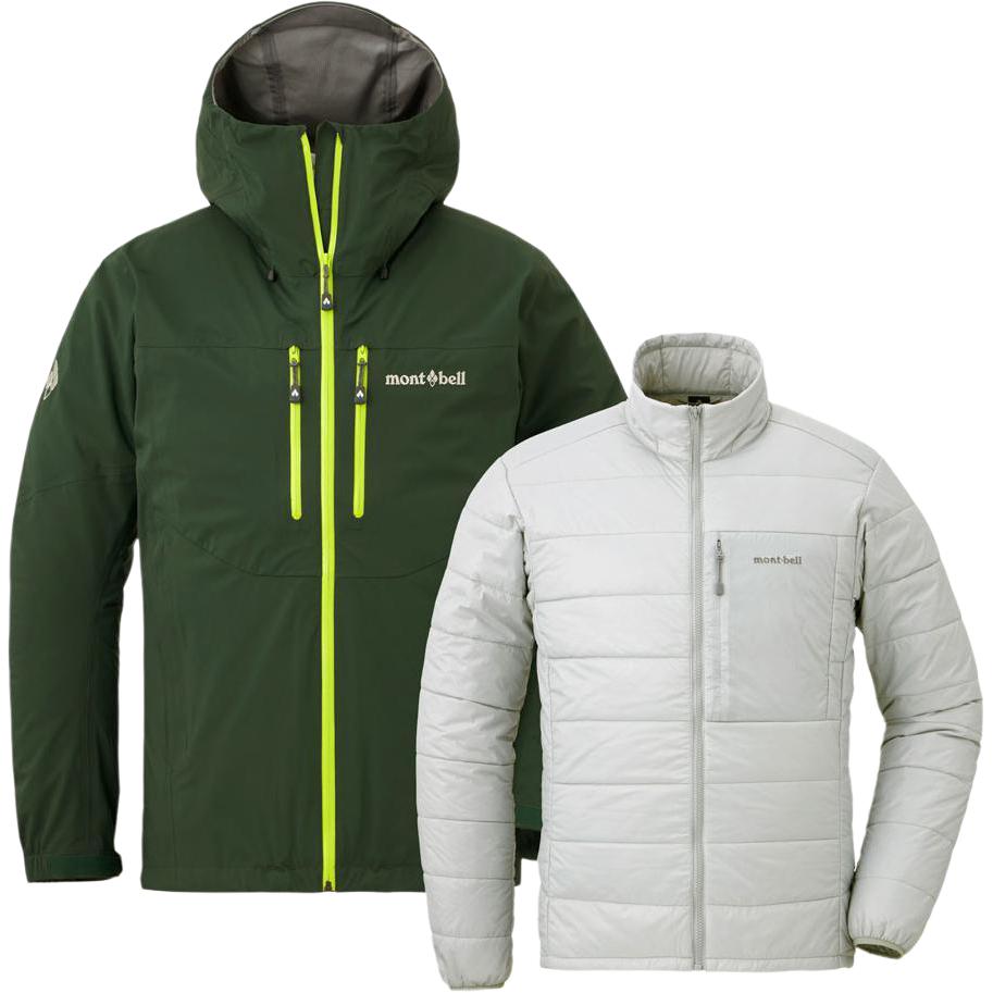 

Водонепроницаемая и ветрозащитная мужская ветровка, сохраняющая тепло Montbell, dgn22 серый зеленый