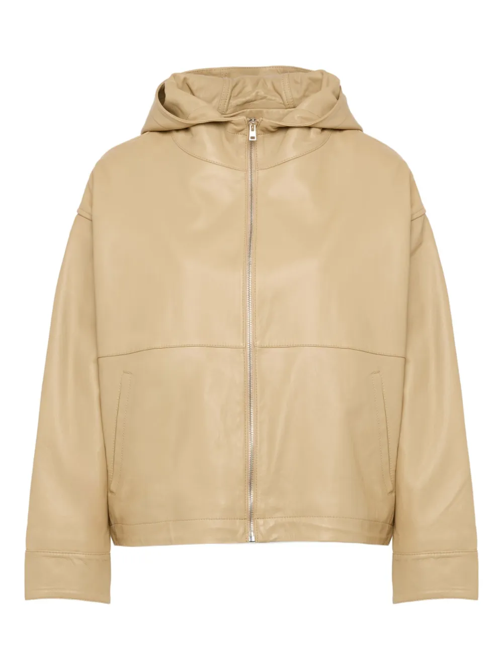 

Кожаная куртка с капюшоном YVES SALOMON, нейтральный