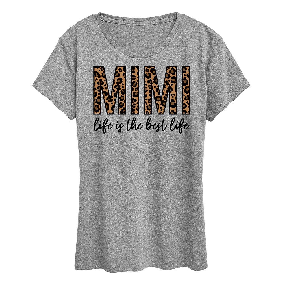 

Женская футболка с рисунком Mimi Life Is The Best Life, цвет Heather Gray