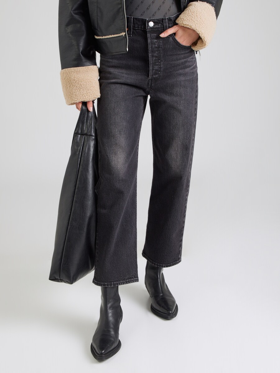 Обычные джинсы LEVI'S  RIBCAGE, черный деним — фото 2