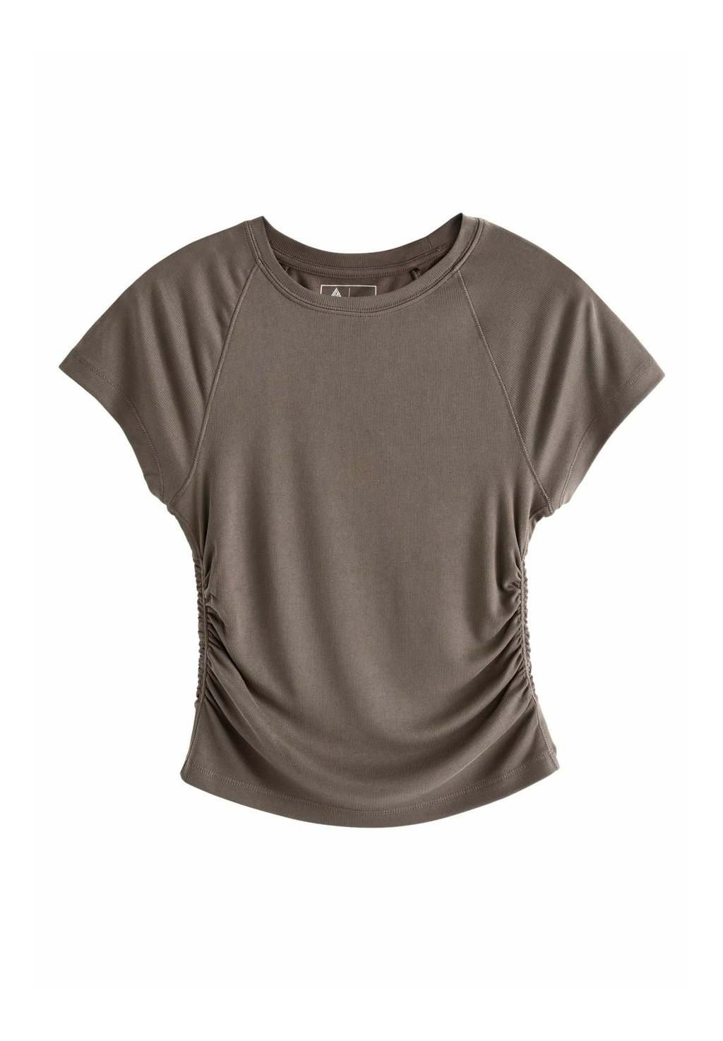 

Базовая футболка RUCHED SIDE SHORT SLEEVE Next, коричневый