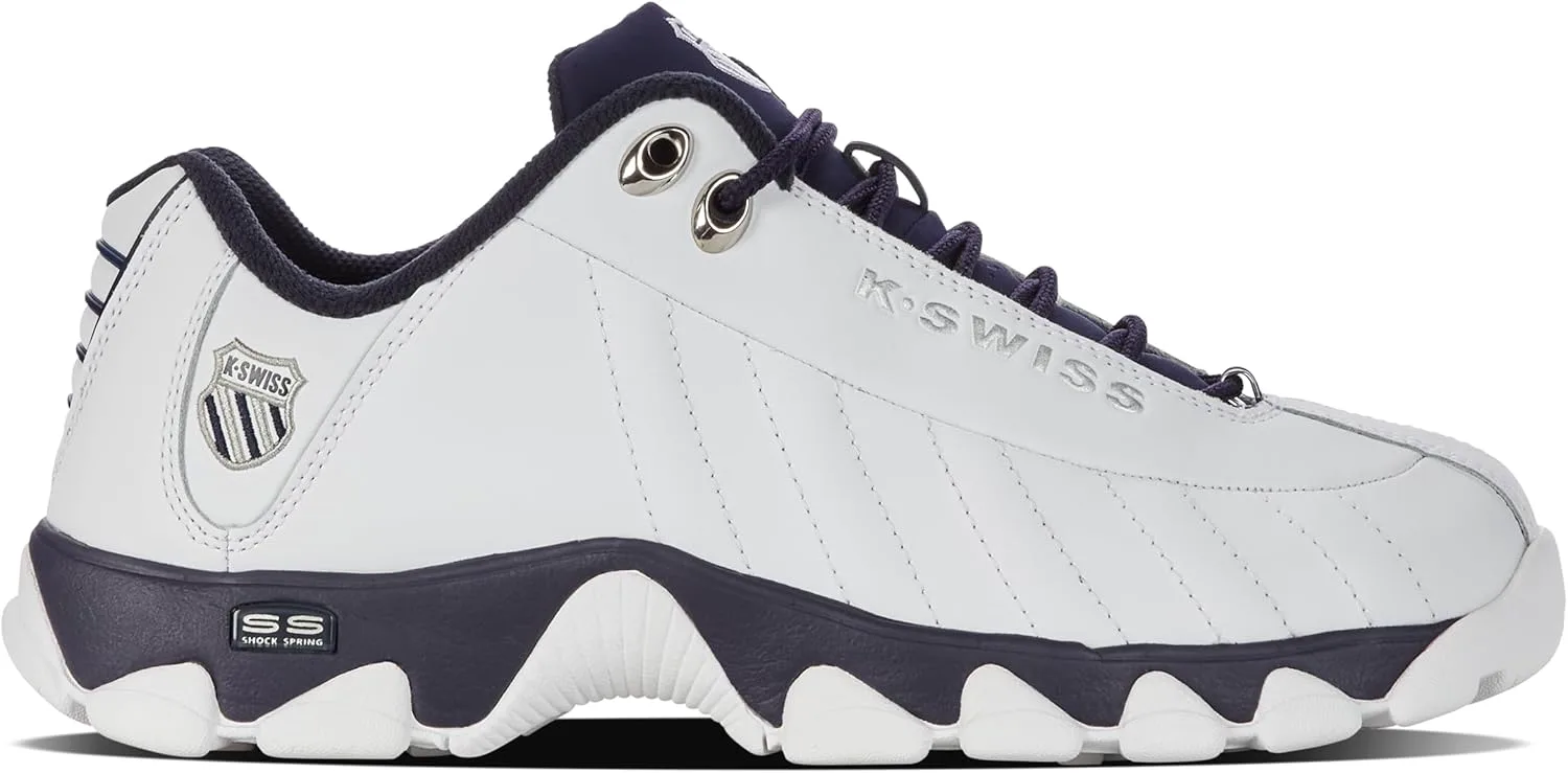 

Мужские кроссовки K-Swiss ST329 CMF, широкие теннисные кроссовки для мужчин, прогулочная обувь с кожаным верхом, белый