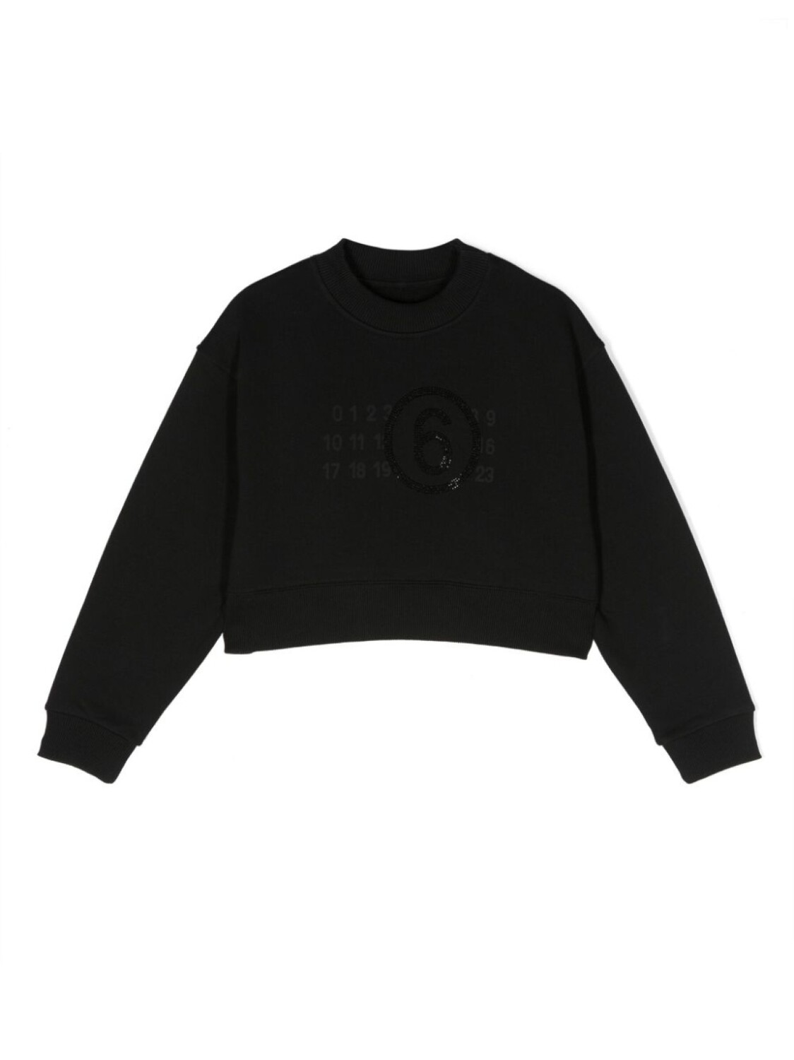 

MM6 Maison Margiela Kids укороченная толстовка с принтом, черный