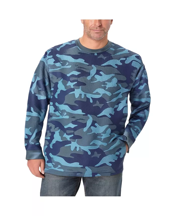 

Мужская термофутболка с вафельной вязкой Crewneck KingSize, синий