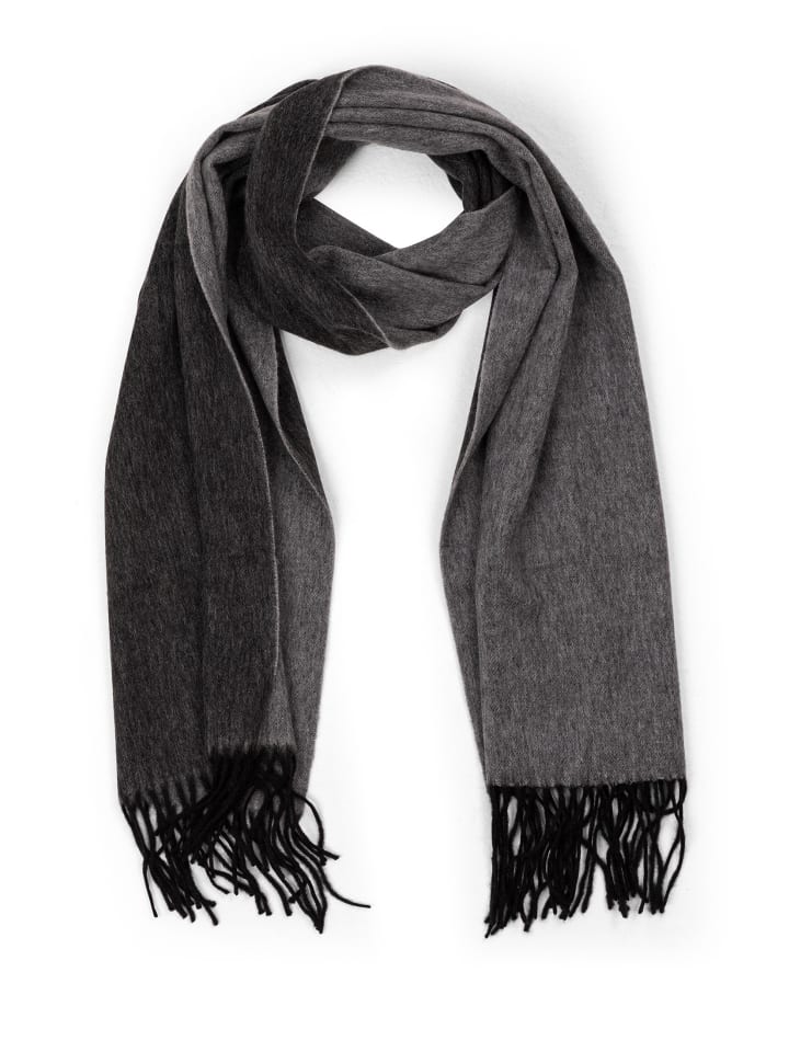 

Органический двусторонний шарф черного цвета CASH-MERE.CH