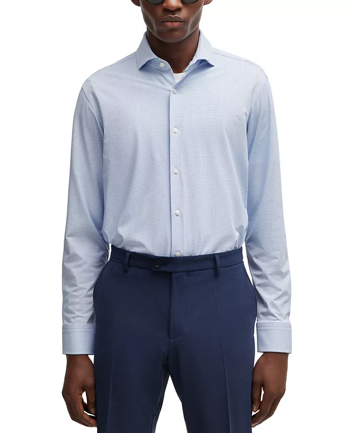 

Мужская рубашка Performance-Stretch Regular Fit Hugo Boss, синий