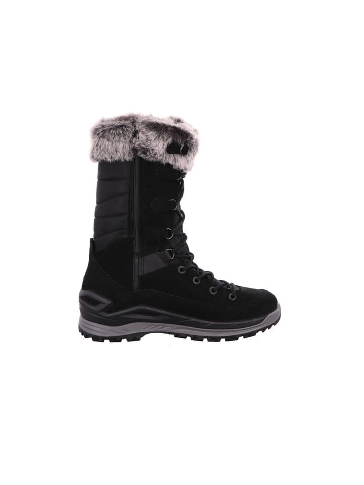 Ботинки женские Lowa Winterstiefeletten высокие с мехом, черный/серый — фото 3
