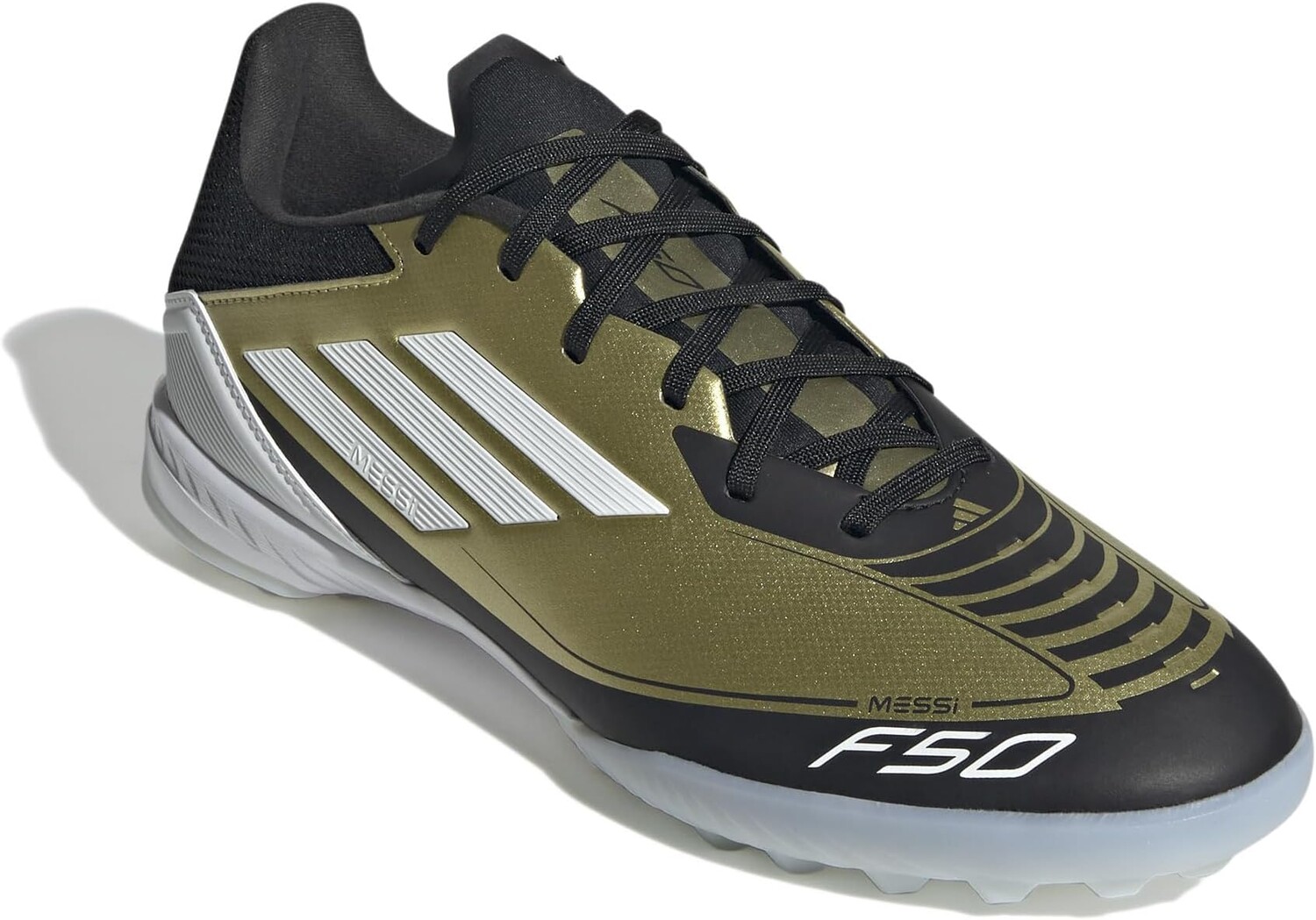 

Кроссовки adidas F50 League Turf Messi, цвет Gold Metallic/White/Black