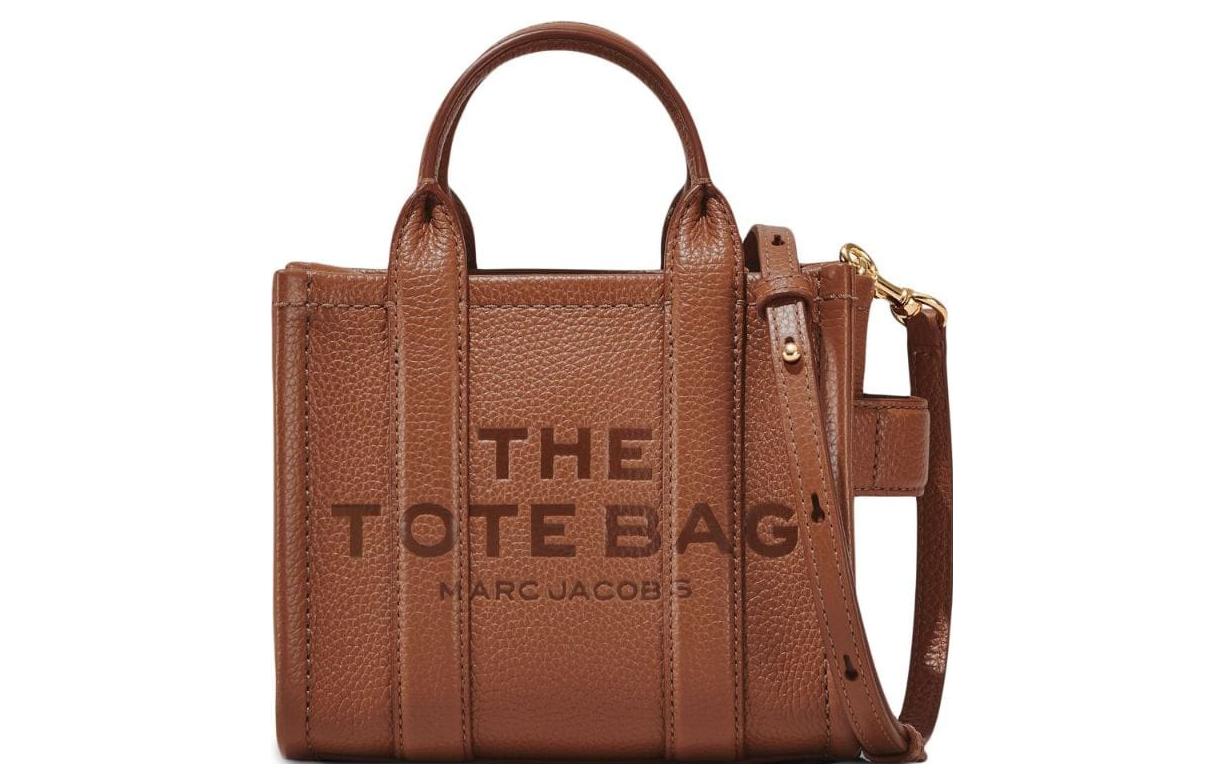 

MARC JACOBS Сумка-шоппер из натуральной кожи, сумка-шоппер, сумка через плечо, мини-сумка женская коричневого цвета