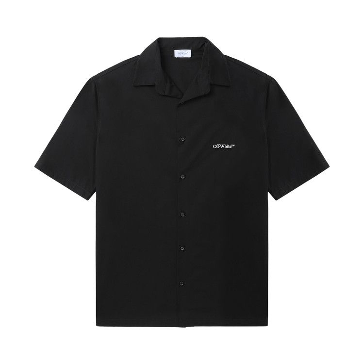 

Рубашка Off-White Gothic Arrow Poplin Bowling Shirt, Black/White