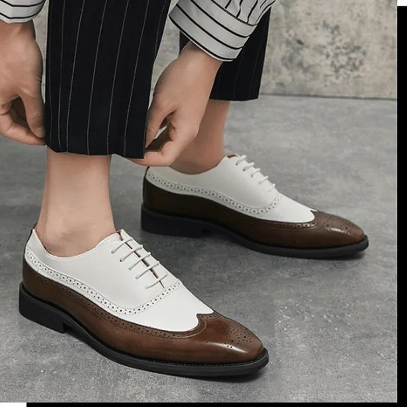 Лоферы мужские кожаные с принтом, Vintage Spike, коричневый DHFIRUFSHLO — фото 3