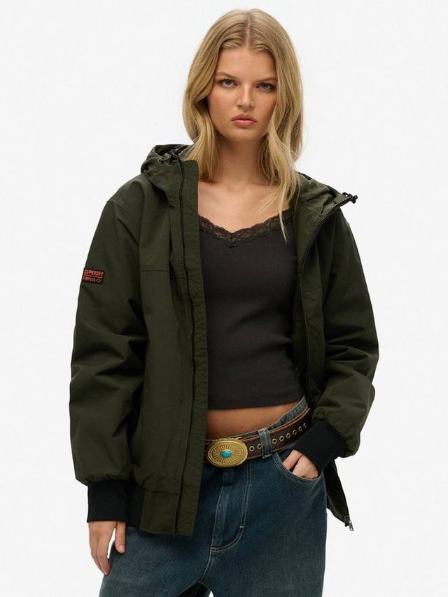 

Оверсайз худи-бомбер Goods оливкового зеленого Superdry, Goods Olive Green