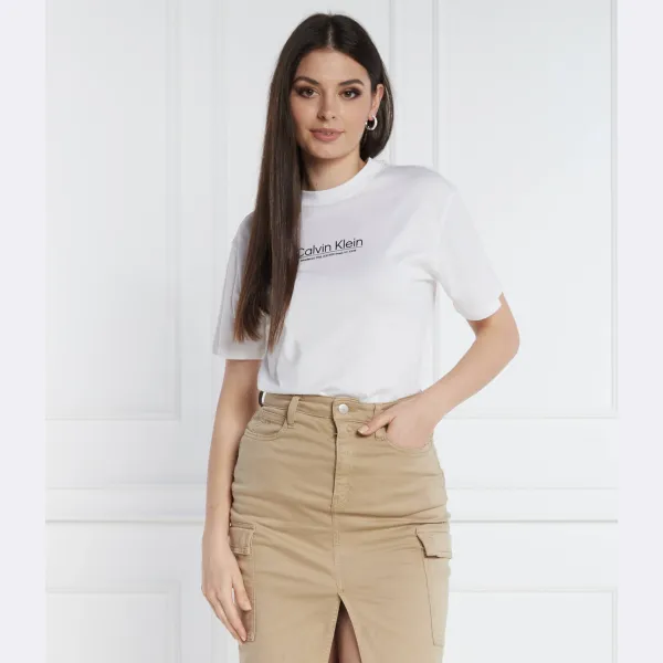 Футболка стандартного кроя в тон Calvin Klein, белый — фото 2