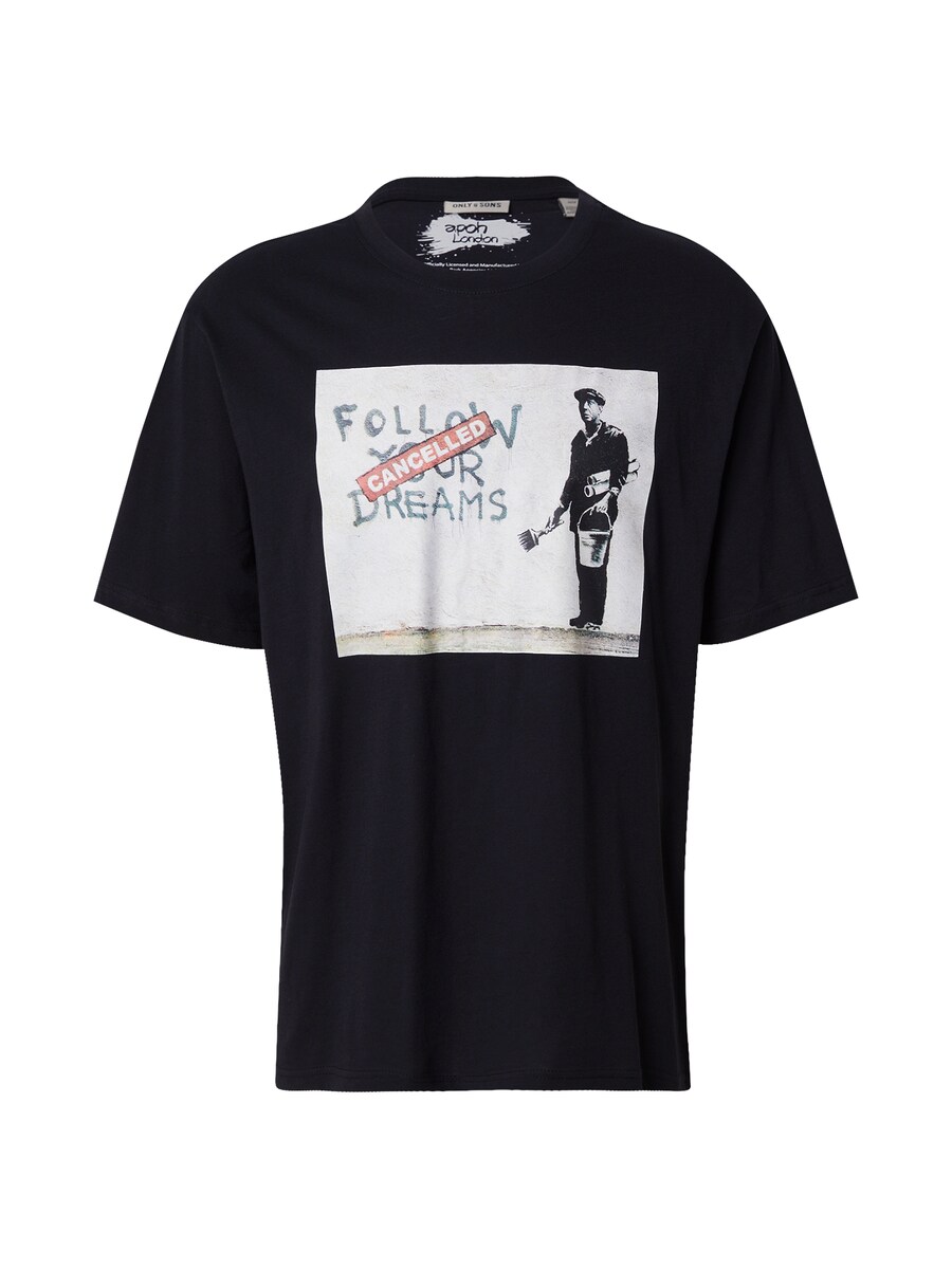 

Широкие брюки со складками спереди Only \u0026 Sons, Black