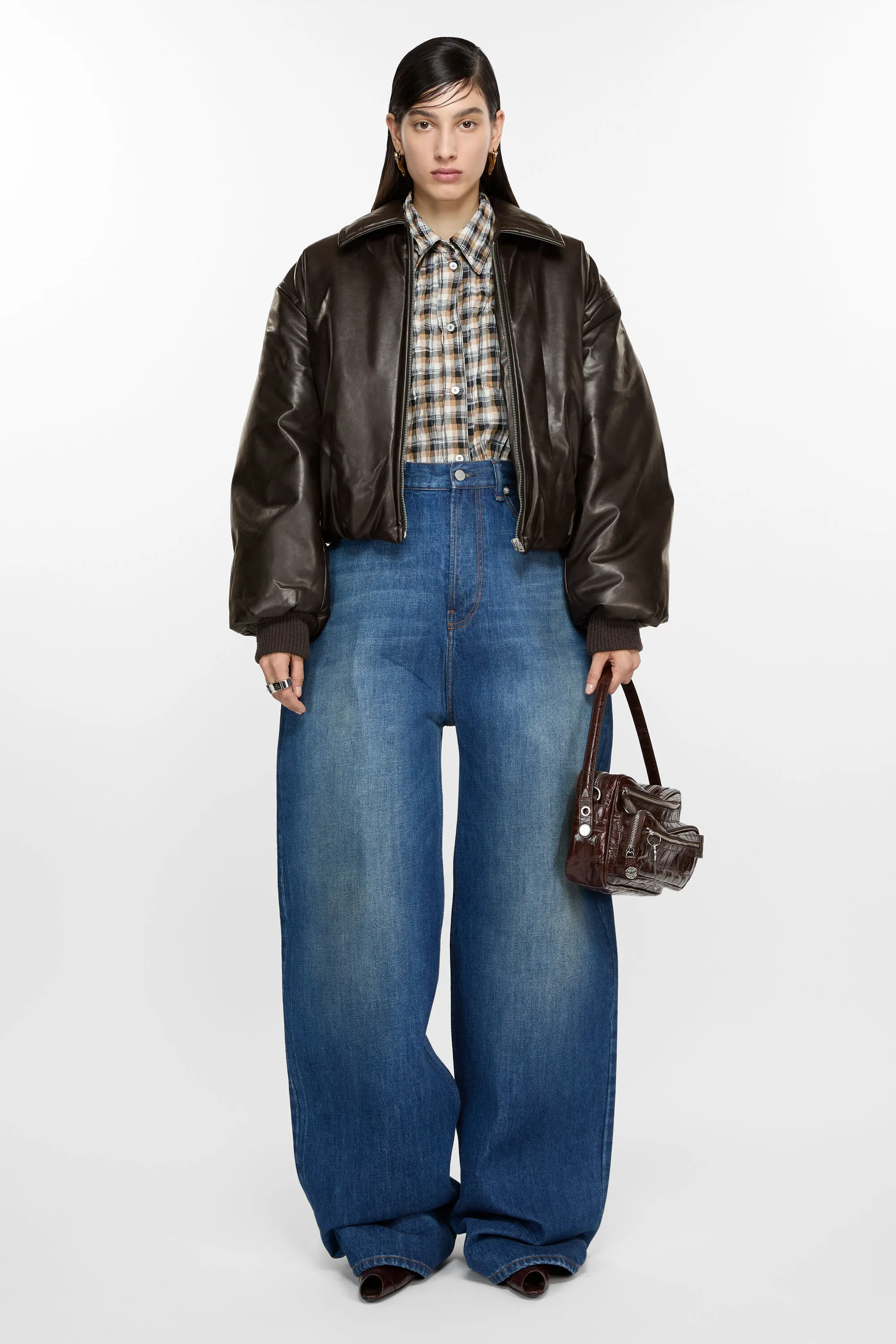 

Куртка-бомбер с покрытием Acne Studios, Dark brown