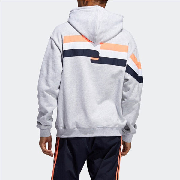Толстовка adidas originals RIPPLE HOODY Retro Sports Pullover light grey, серый — фото 4