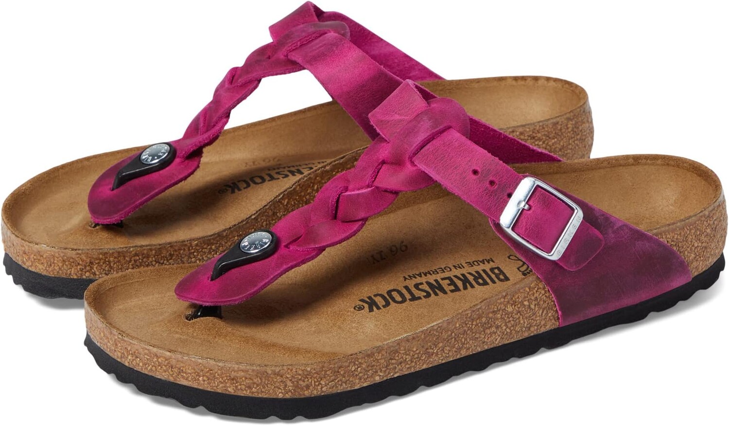 

Шлепанцы Gizeh Braided - Oiled Leather Birkenstock, цвет Festival Fuchsia Oiled Leather