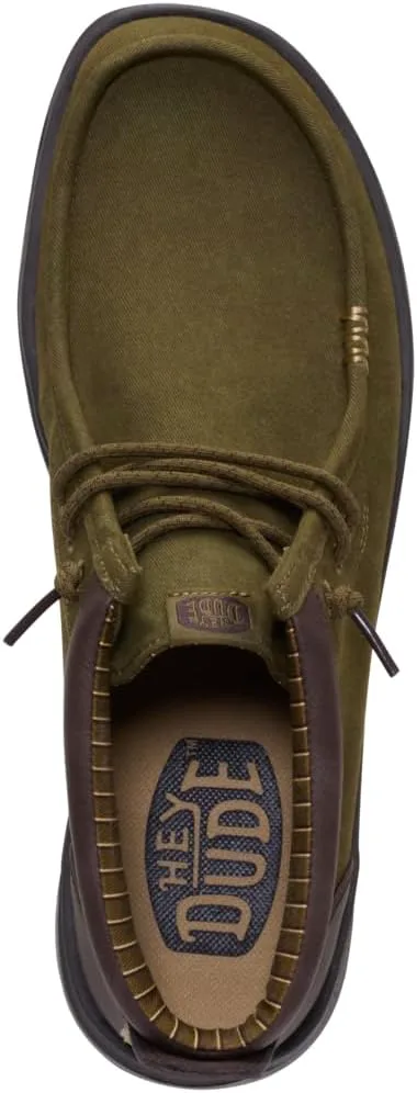 Лоферы HEYDUDE mens Wally Mid Gripr Vin Classic, темно-оливково-коричневый — фото 3