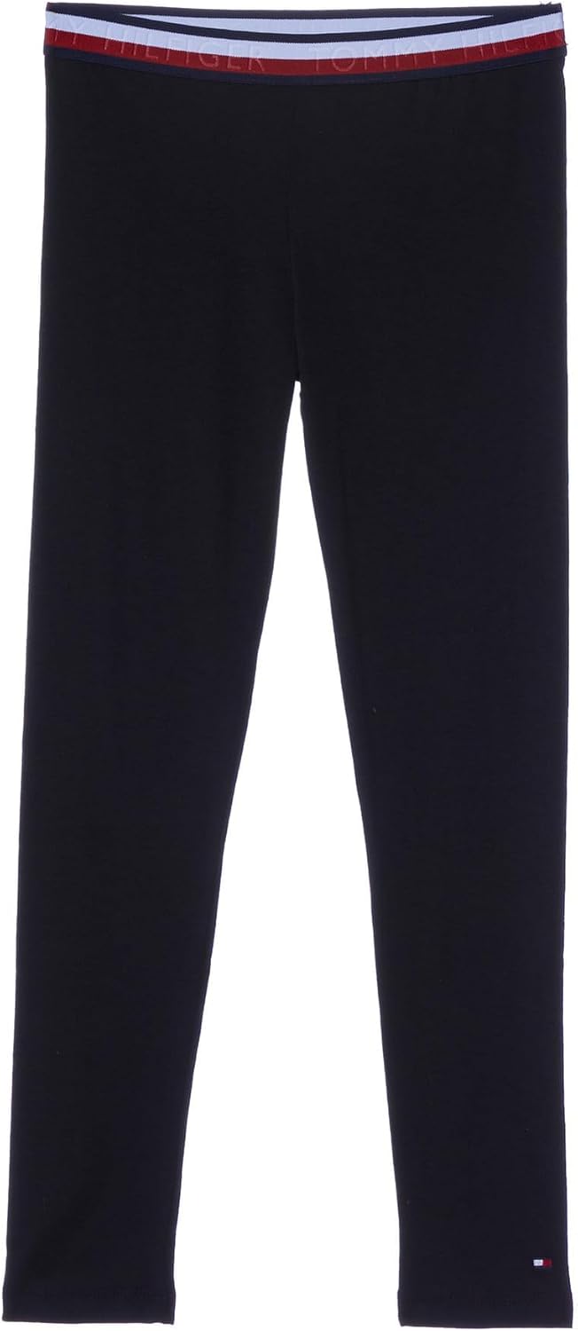 

Леггинсы Tommy Hilfiger Baby-Girls из эластичного джерси, брюки полной длины с классической отделкой логотипом, Black Global