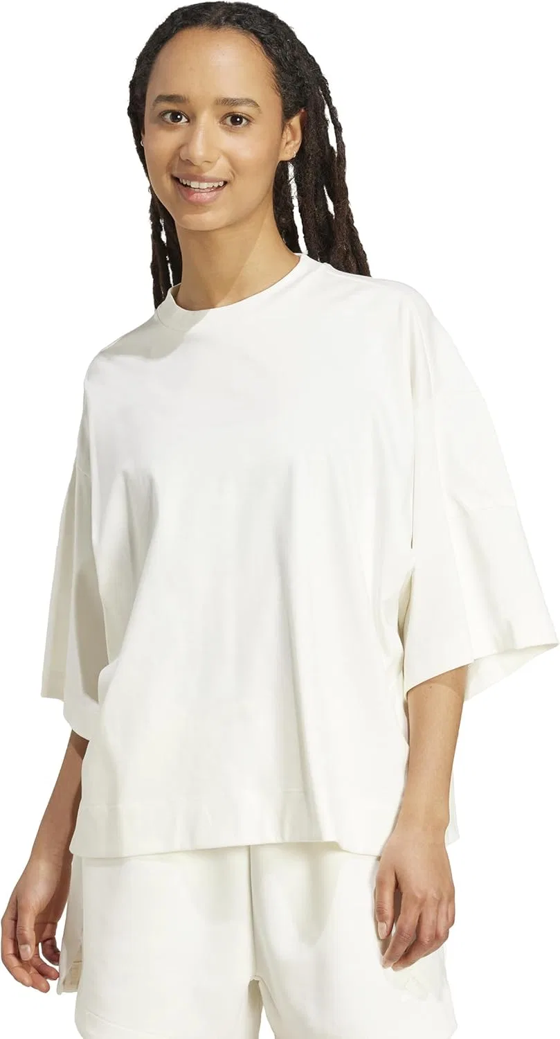 Женская футболка adidas All Szn Soft Lux Loose, Off-white