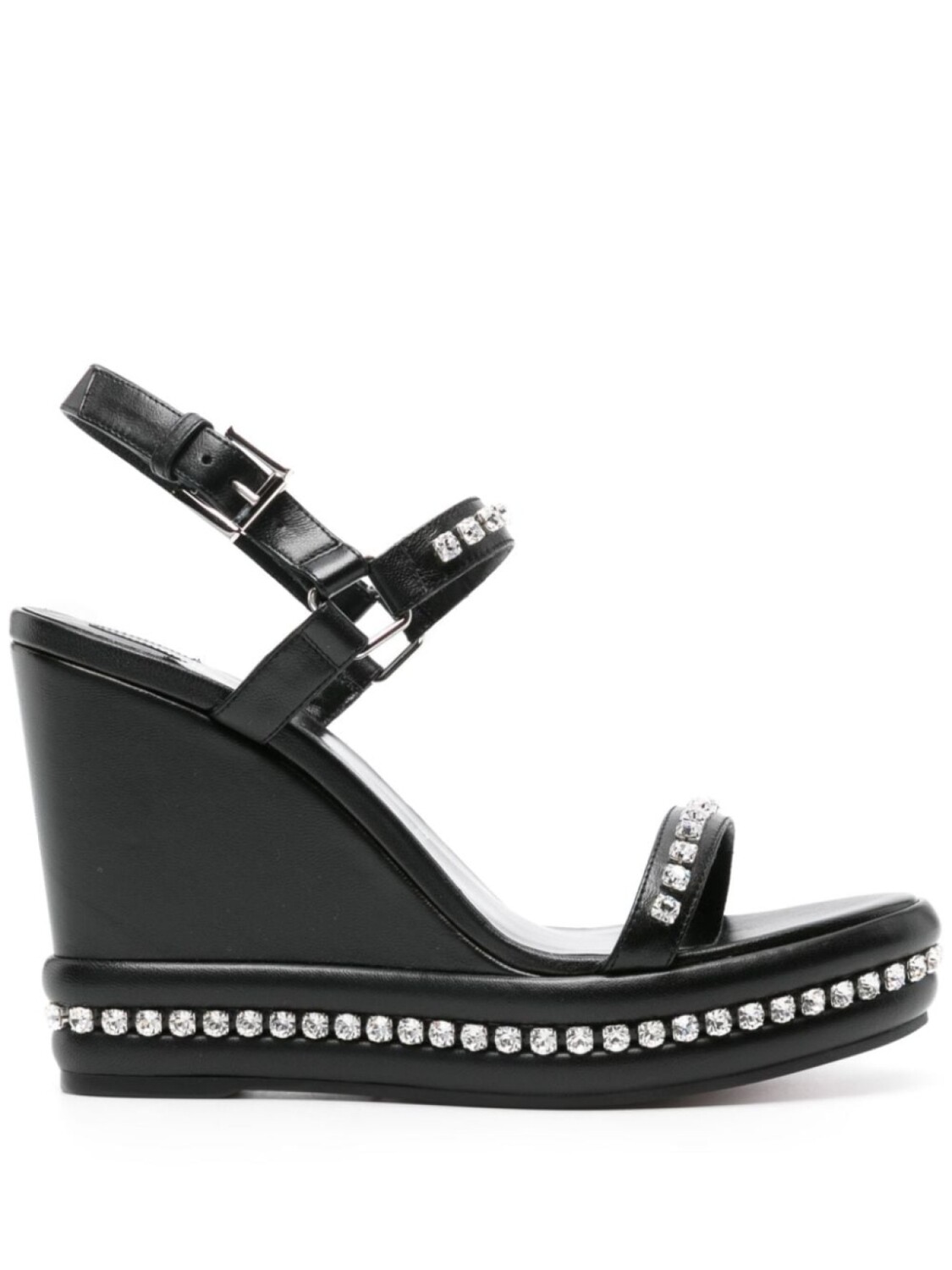 

Christian Louboutin босоножки Pyrastrass 110 на танкетке, черный