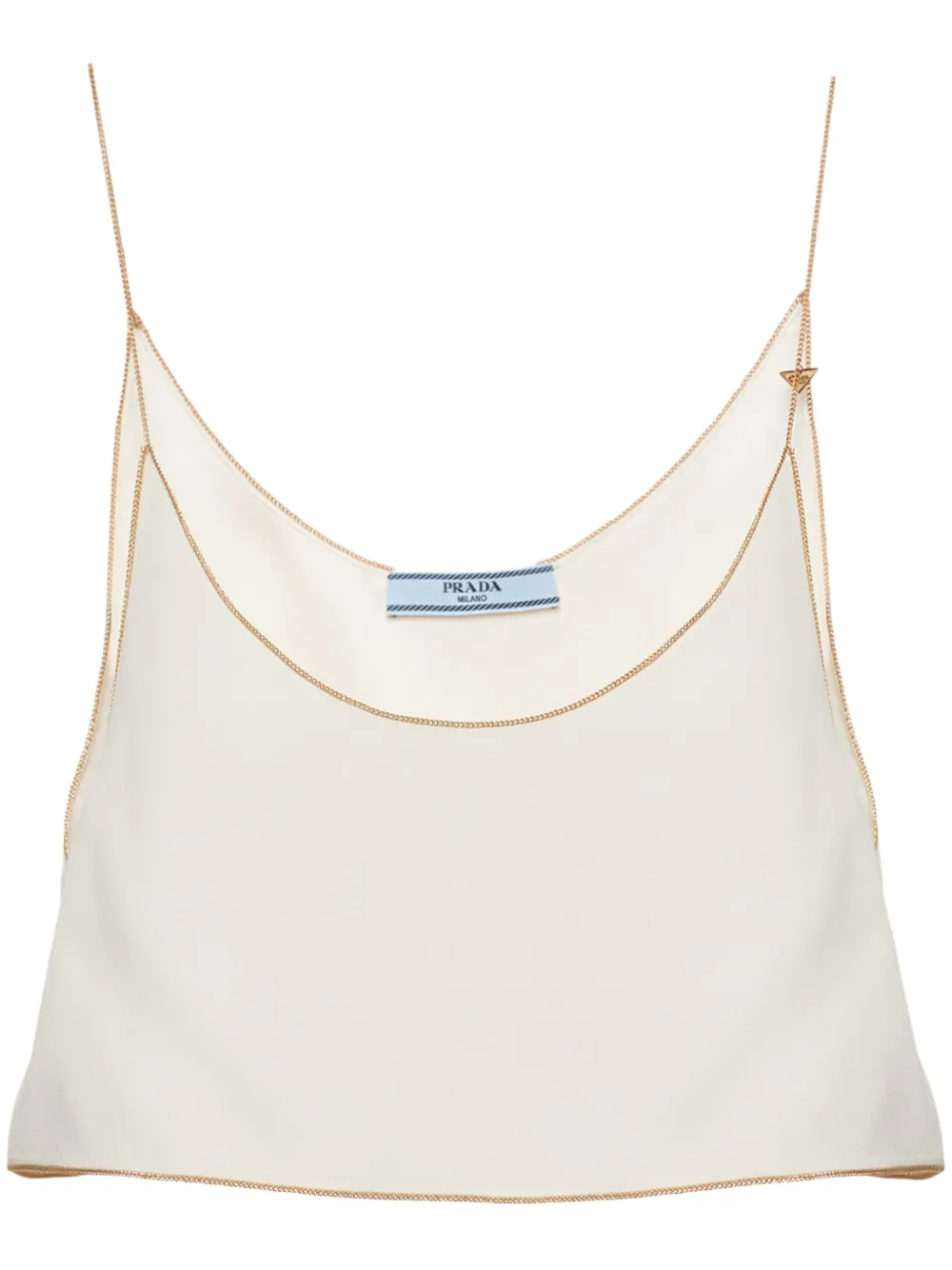 

Укороченный топ Sablé Prada, белый