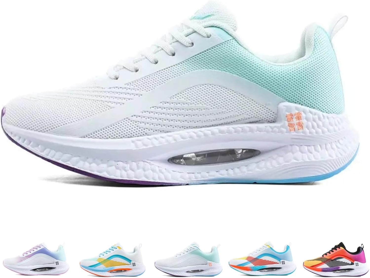 

Мужские дышащие кроссовки из сетки с толстой подошвой для бега, ультралегкие, с амортизацией, для мужчин и женщин Macefil, мятный