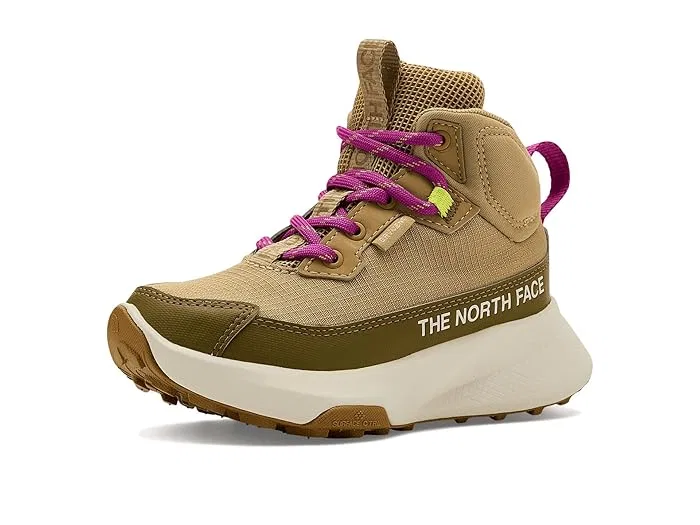 Ботинки для ходьбы водонепроницаемые Fastpack II Mid The North Face Kids, Khaki Stone/Fuchsia Flash