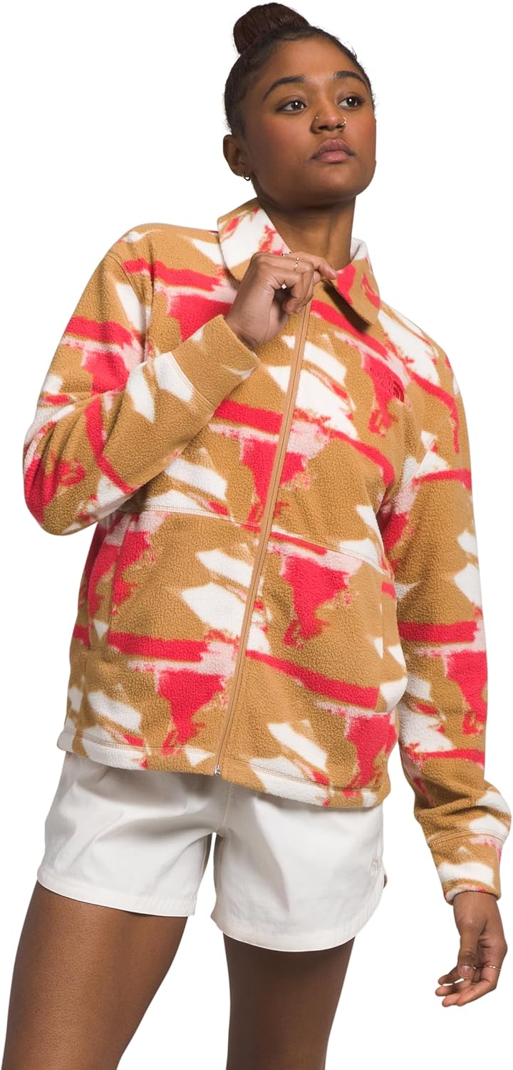 

The North Face Женская куртка Pali Pile Fleece, розовый мох, абстрактный геологический принт