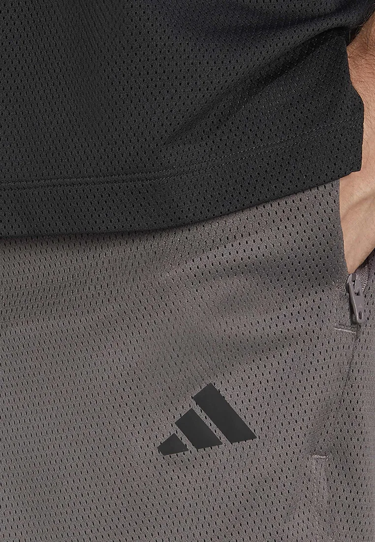 Шорты спортивные, сетчатые, D4T Power Essentials Adidas, цвет Charcoal — фото 4