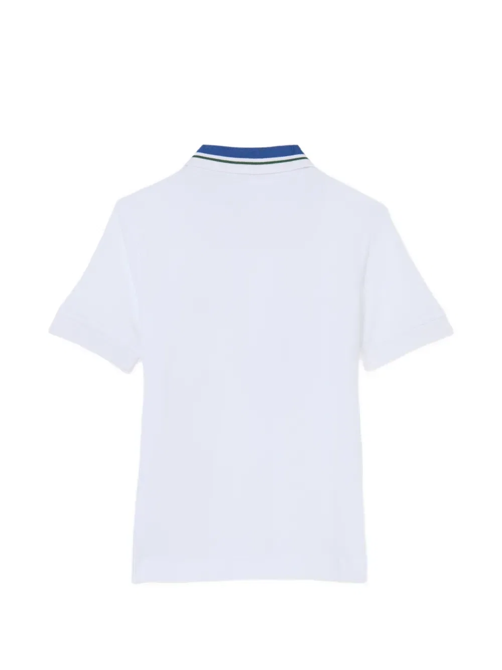 Рубашка-Поло из пике с полосатым воротником Lacoste Kids, белый — фото 2