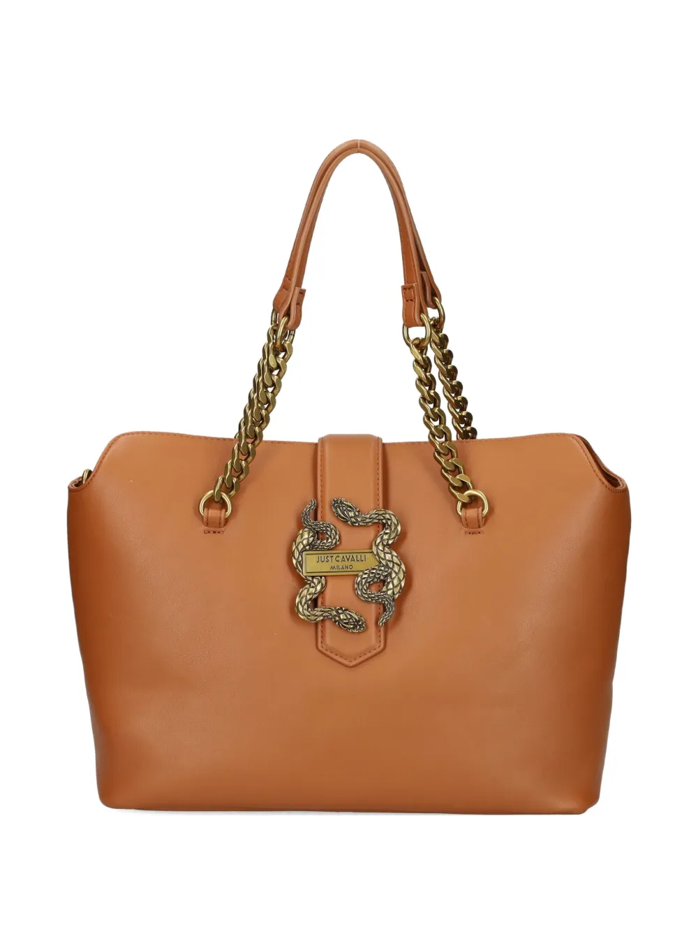 

Сумка-тоут с декором в виде змеи Just Cavalli, коричневый