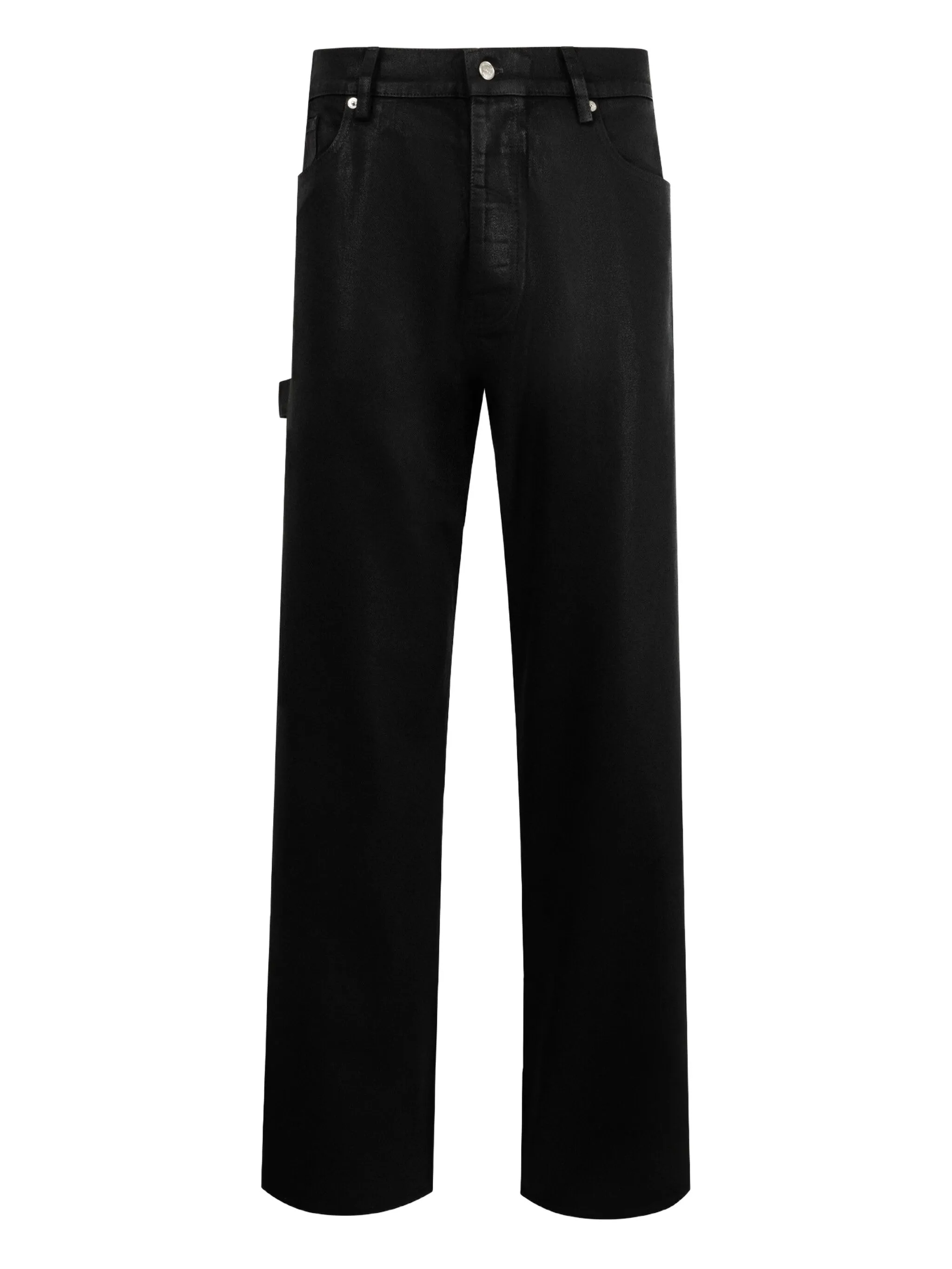 

Вощеные джинсы свободного кроя Nahmias, черный