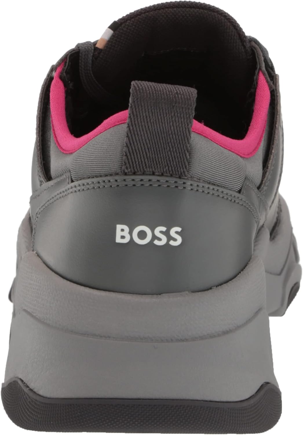 Мужские кроссовки BOSS Running Style из мягкой кожи, Pebble Grey/Dark Lead — фото 3
