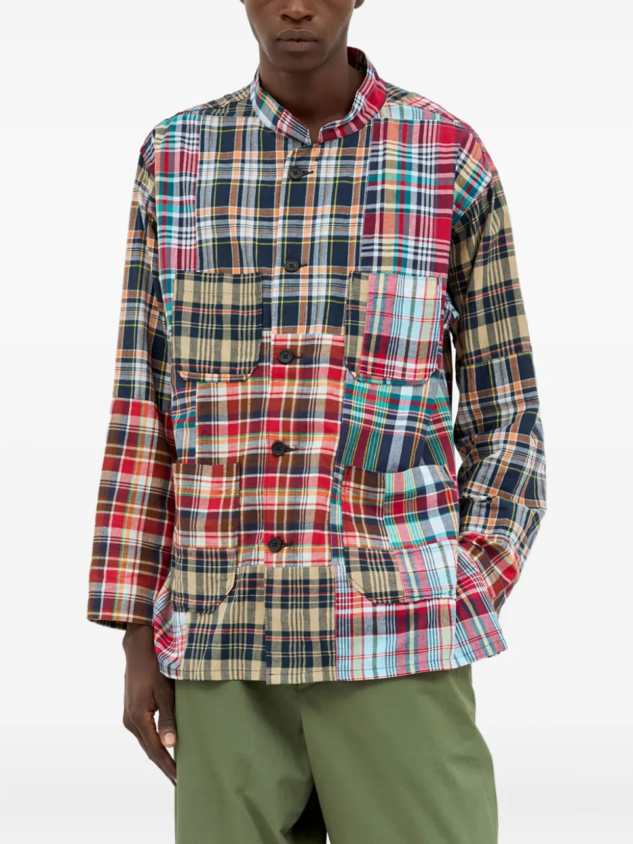

Рубашка в клетку Engineered Garments Dayton в стиле пэчворк, красный