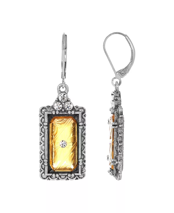 

Женские серьги из оловянно-серебристого сплава с кристаллами 2028, yellow