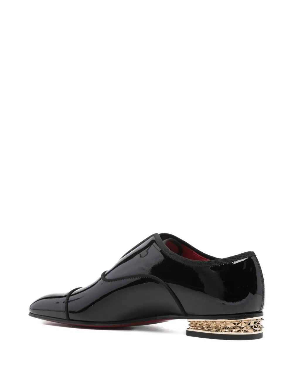 Лоферы с отделкой на каблуке Christian Louboutin, черный — фото 3