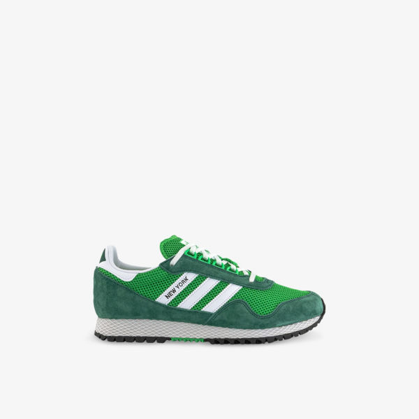 

Кроссовки Adidas New York из замши и сетки, зеленый