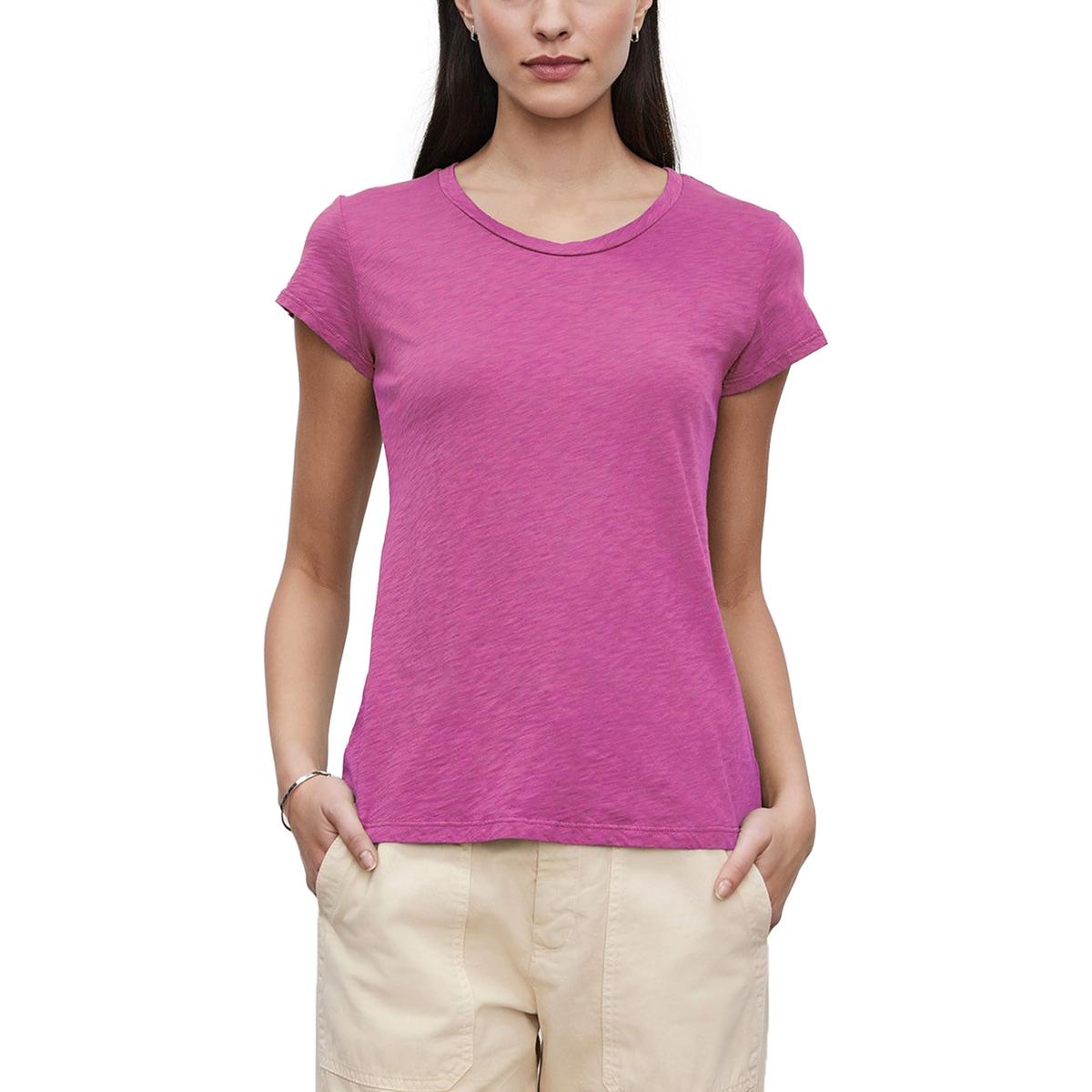 

Женская футболка из хлопка Slub Velvet by Graham & Spencer, цвет orchid
