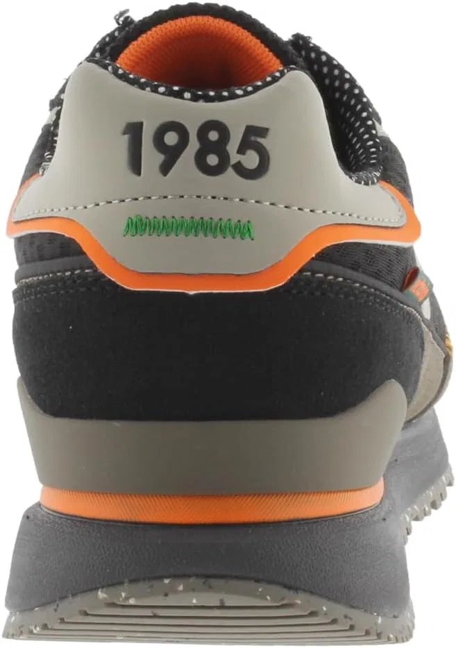 Мужские низкие кроссовки Victoria 1985 Low-Top Leggera из нейлона, цветной и натуральной кожи с ретро-логотипом, артикул 8802115, Black — фото 3