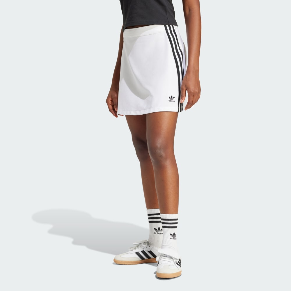 

Юбка Adidas Adicolor 3-Stripes Mini Skirt, белый/черный