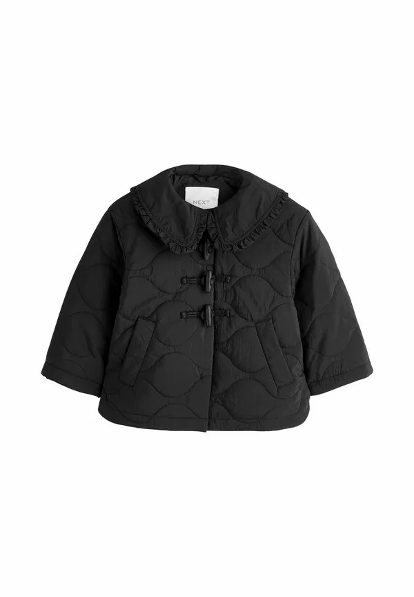 Зимняя куртка стандартного кроя с влагоотводящим стеганым воротником Next, Black