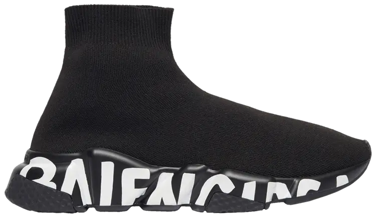 Кроссовки Balenciaga Wmns Speed Sneaker 'Midsole Graffiti - Black White', черный