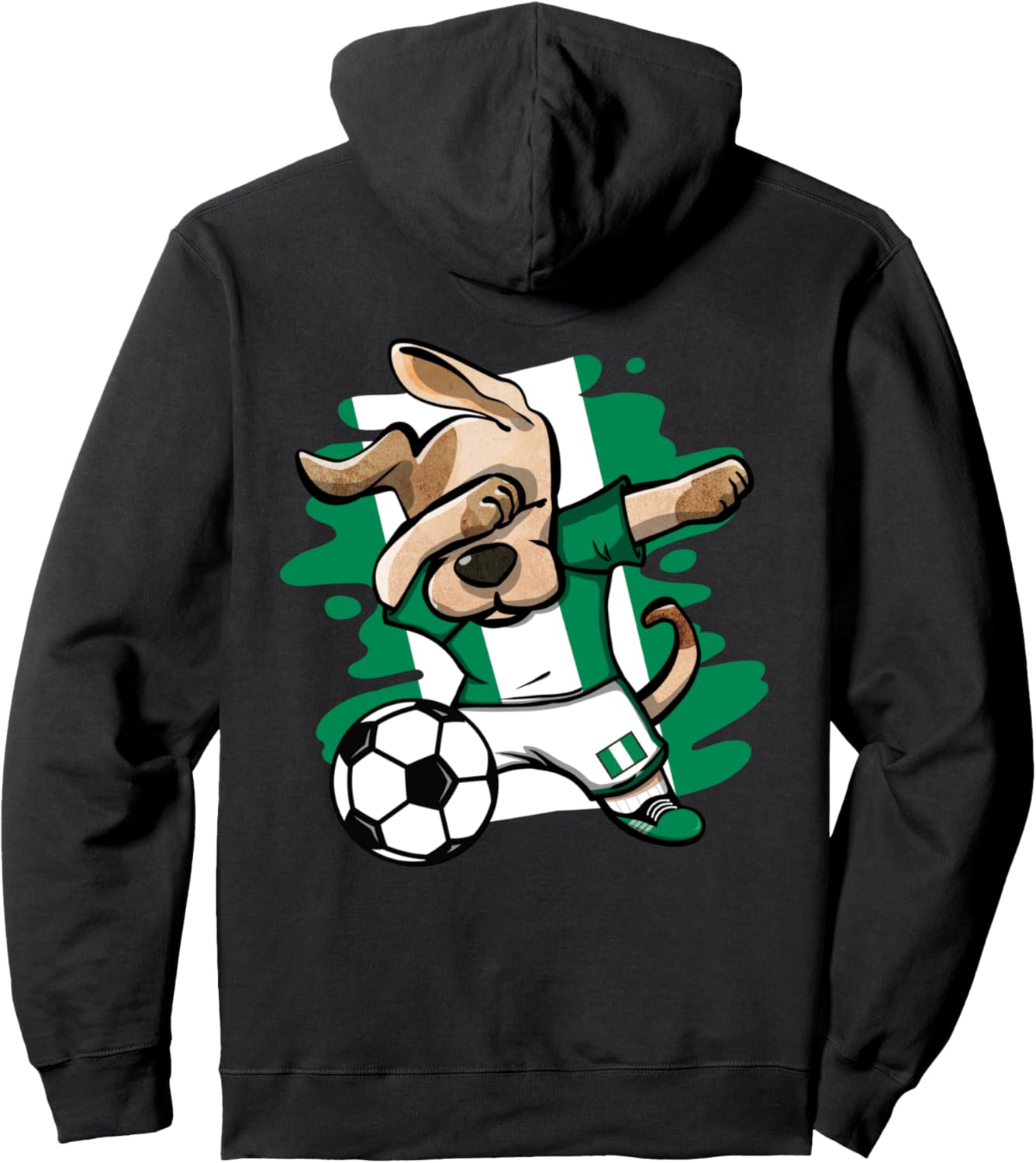 

Милая танцующая собака, футбольная команда Нигерии, флаг Нигерии, худи для любителей футбола Нигерии Teeisle Nigeria Football, черный