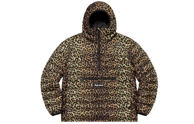

Supreme Микрофлисовая худи на молнии с капюшоном, Leopard Print