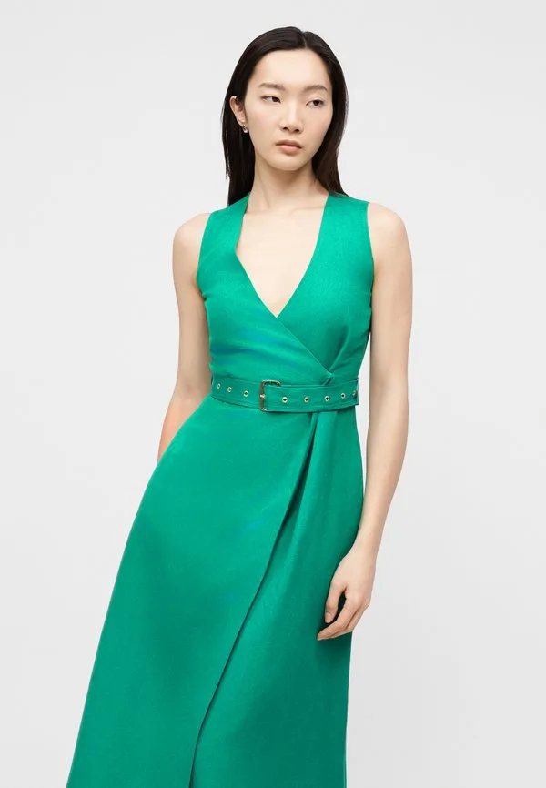 Дневное платье миди с поясом Tommy Hilfiger, Courtside Green — фото 4