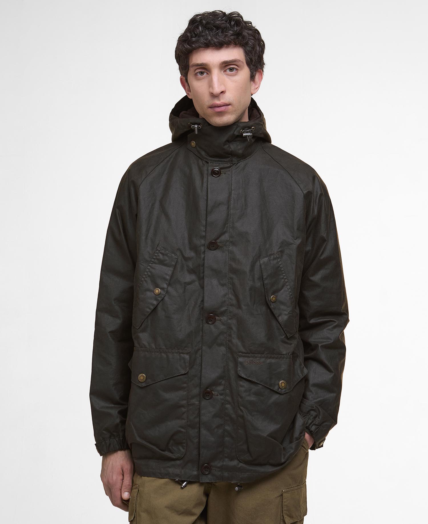 

Вощеная парка Barbour Re-Engineered Endurance Mountain, оливковый