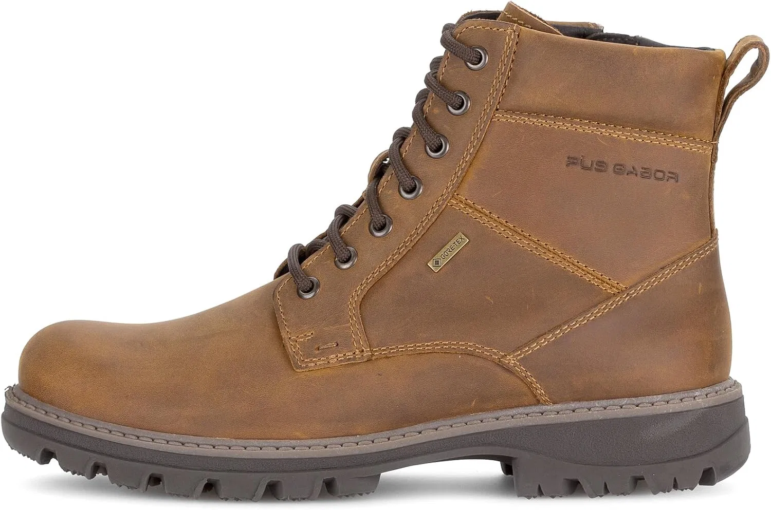 Мужские ботинки Pius Gabor, ботильоны, Gore-Tex, дополнительное сцепление, сменная латексная стелька, шерстяная подкладка, молния, Tobacco 18 — фото 2